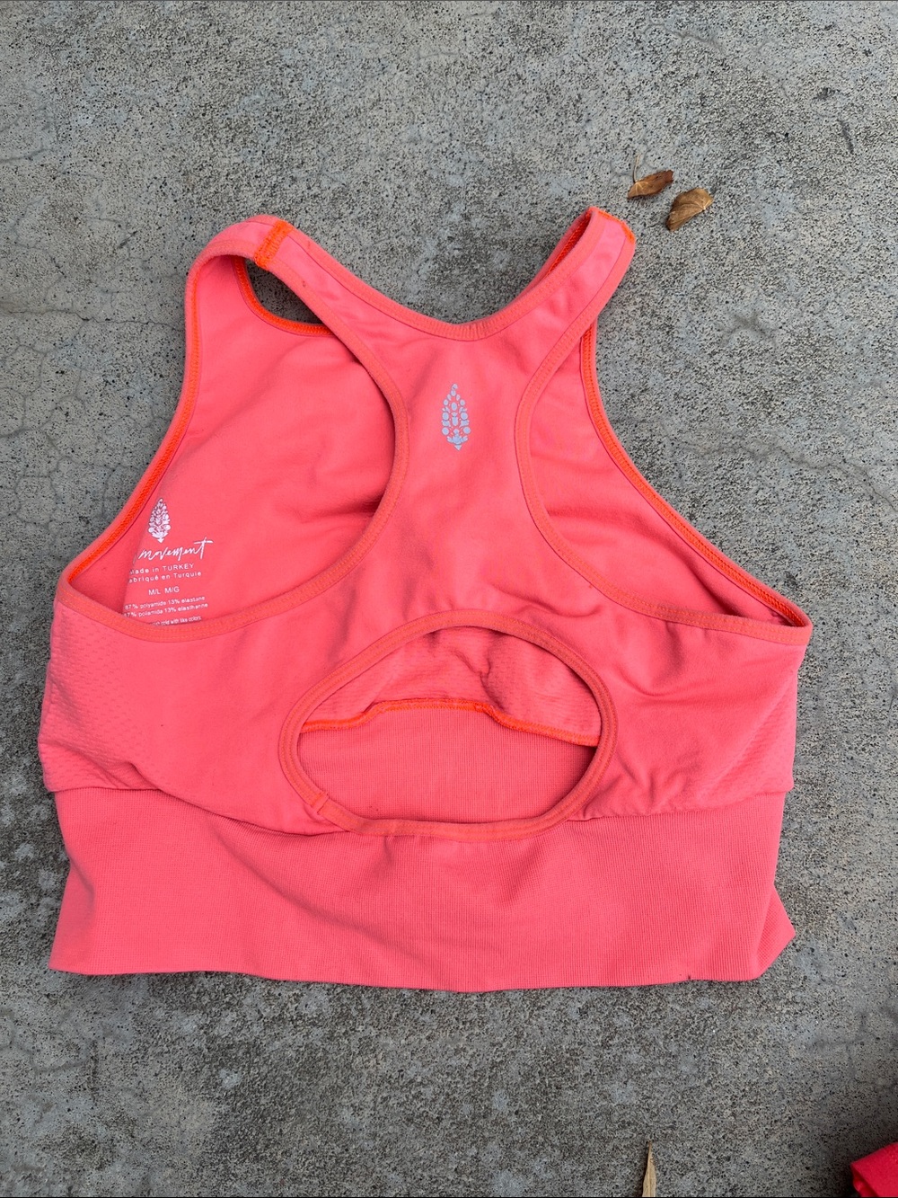 FP Movement by Free People Coral Racerback Cutout Sports Bra
